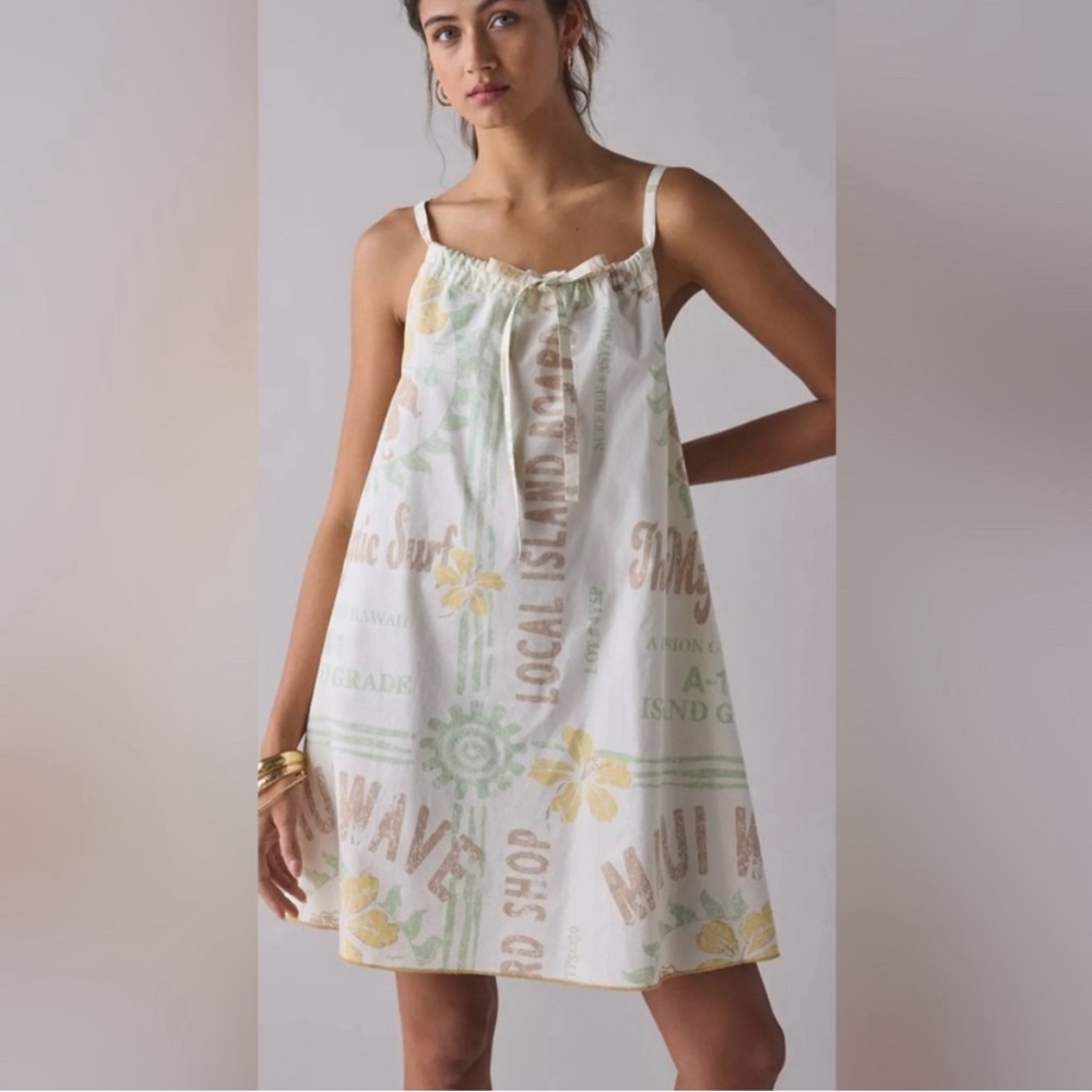 BDG Eva Tie Front Mini Dress NWT Large Summer Vacation Boho